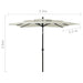 3-tier Parasol with Aluminium Pole Sand 2.5x2.5 m Totntl