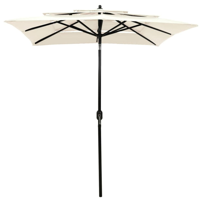 3-tier Parasol with Aluminium Pole Sand 2x2 m Totnaa