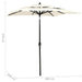 3-tier Parasol with Aluminium Pole Sand 2x2 m Totnaa