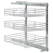 3-tier Pull-out Kitchen Wire Basket Silver 47x35x56 Cm Pbkib