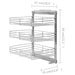 3-tier Pull-out Kitchen Wire Basket Silver 47x35x56 Cm Pbkib