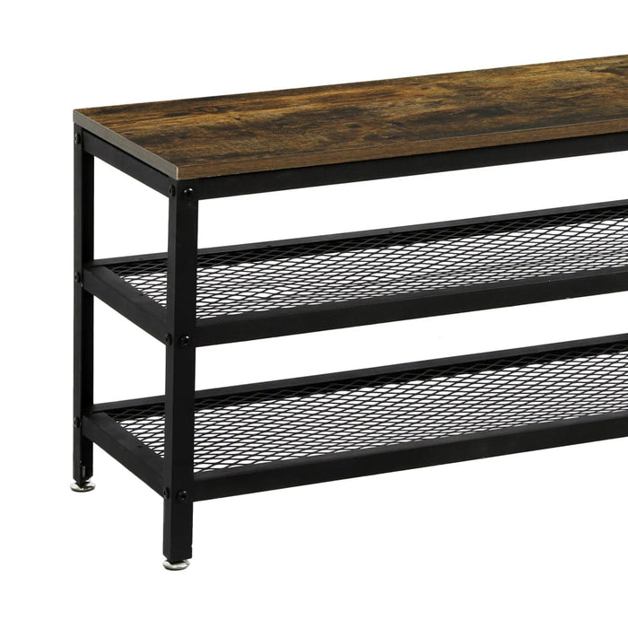 3-tier Shoe Rack Bench 100cm