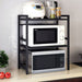 2x 3 Tier Steel Black Retractable Kitchen Microwave Oven