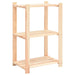3-tier Storage Rack 60x38x90 Cm Solid Wood Pine 150 Kg