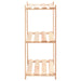 3-tier Storage Rack 60x38x90 Cm Solid Wood Pine 150 Kg