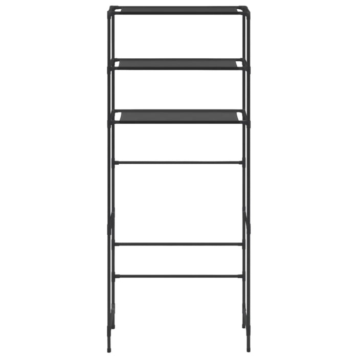 3-tier Storage Rack Over Laundry Machine Black 69x28x169 Cm