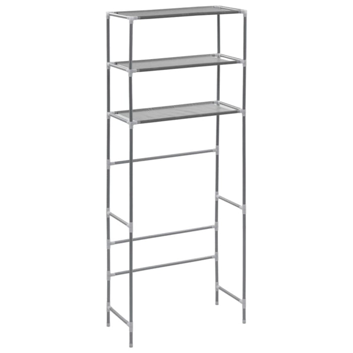 3-tier Storage Rack Over Laundry Machine Silver 69x28x169