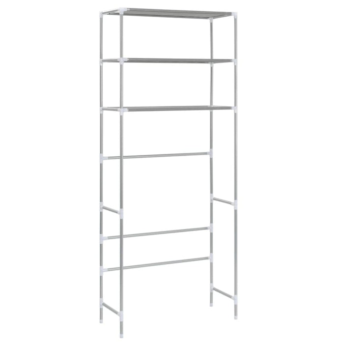 3-tier Storage Rack Over Laundry Machine Silver 69x28x169