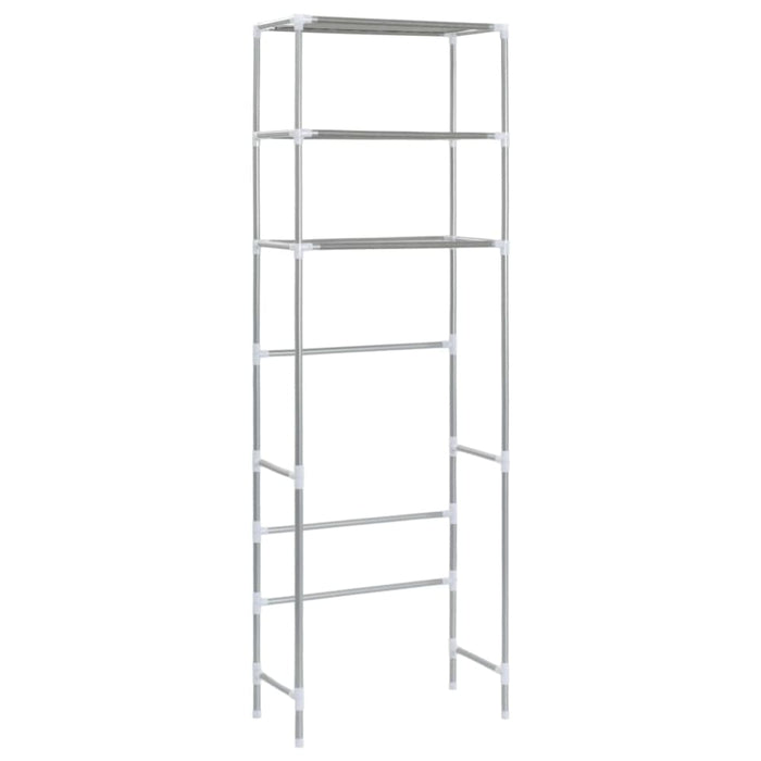 3-tier Storage Rack Over Toilet Silver 53x28x169 Cm Xnxala
