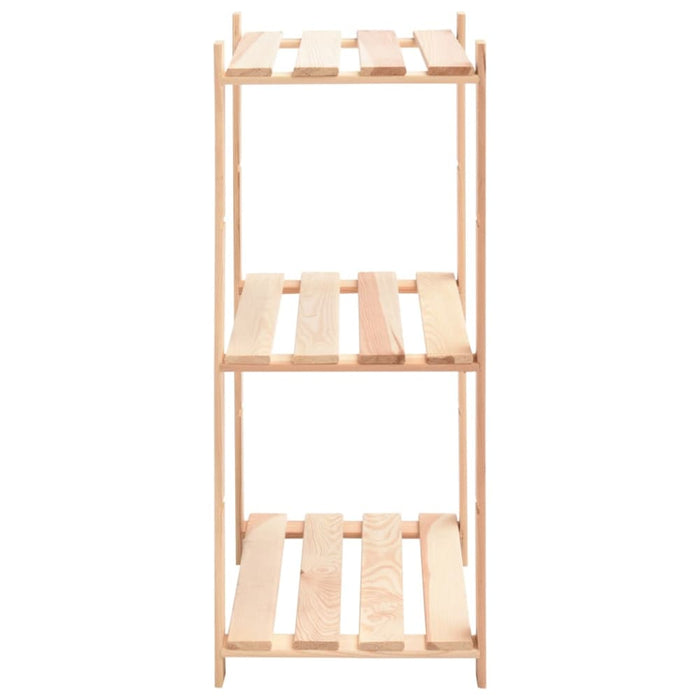 3-tier Storage Racks 2 Pcs 60x38x90 Cm Solid Wood Pine 150
