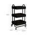 3 Tiers Kitchen Trolley Cart Steel Storage Rack Shelf