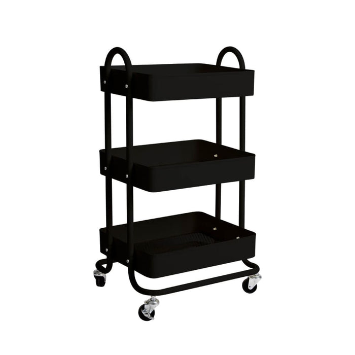 3 Tiers Kitchen Trolley Cart Steel Storage Rack Shelf