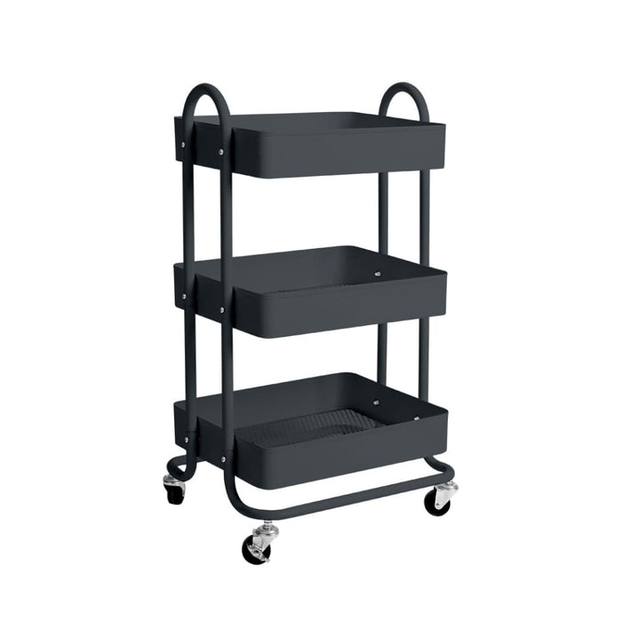 Goslash Picks 3 Tiers Kitchen Trolley Cart Steel Storage