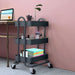Goslash Picks 3 Tiers Kitchen Trolley Cart Steel Storage