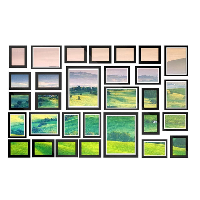 30 Pcs Photo Frame Set Wall Hanging Collage Picture Frames