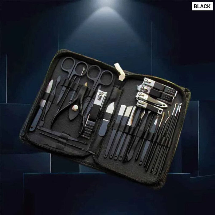 30 Piece Stainless Steel Manicure Kit with Nail Clippers