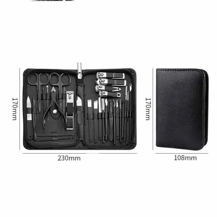 30 Piece Stainless Steel Manicure Kit With Nail Clippers