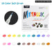 30 Soft Brush Metallic Art Markers Card Making Crafts Rock