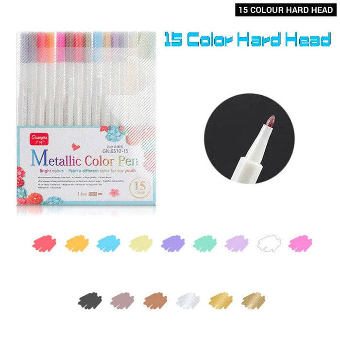 30 Soft Brush Metallic Art Markers Card Making Crafts Rock