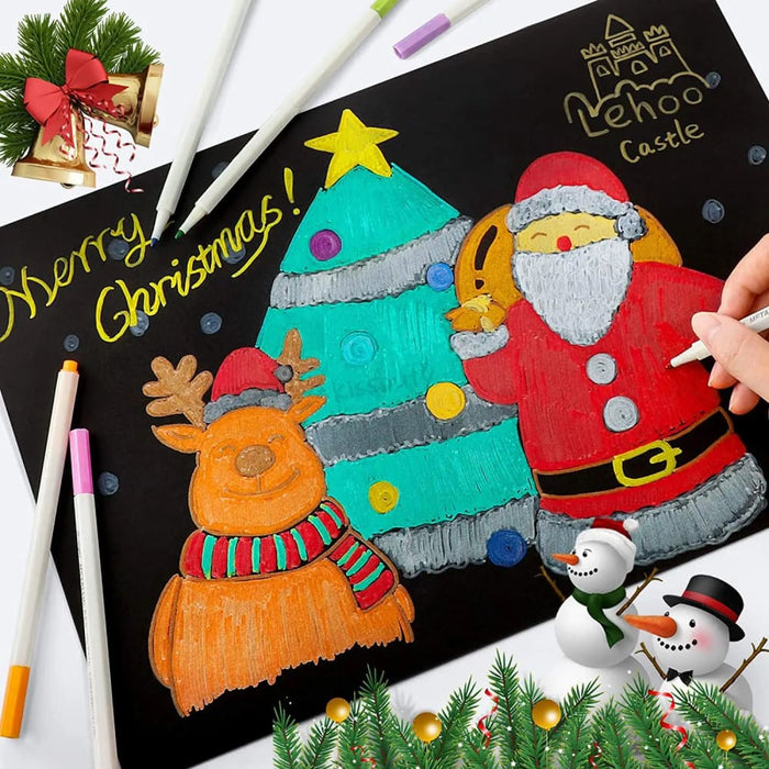 30 Soft Brush Metallic Art Markers Card Making Crafts Rock