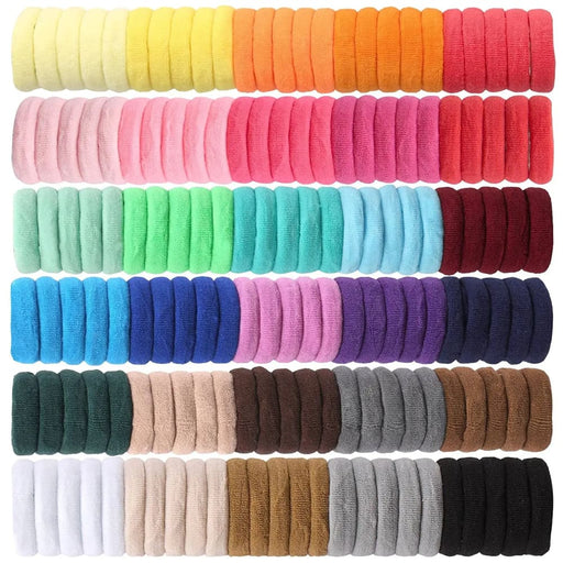 300pcs Colourful Nylon Hair Bands For Girls Elastic