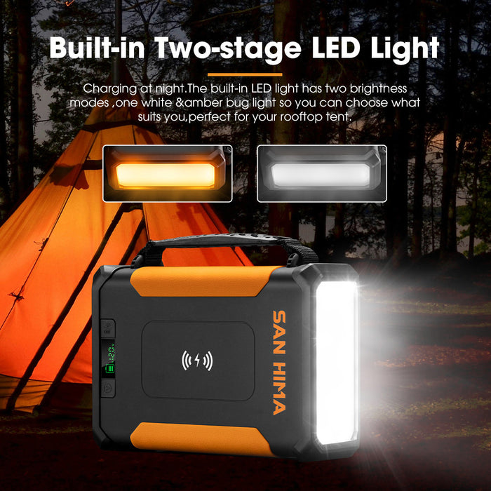 24Ah Lithium Portable Power Pack Build-In Led Lights Camping Outdoor
