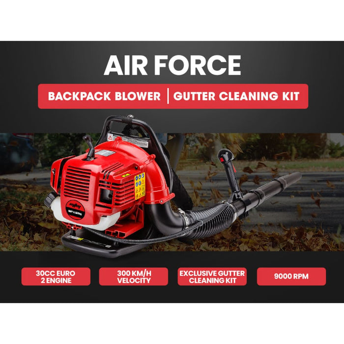 30cc Backpack Petrol Leaf Blower Yard Garden Commercial