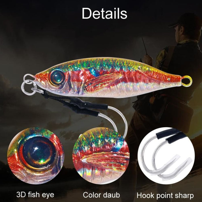 30g 10 Colour Set Of Slow Cranking Sea Fishing Lures