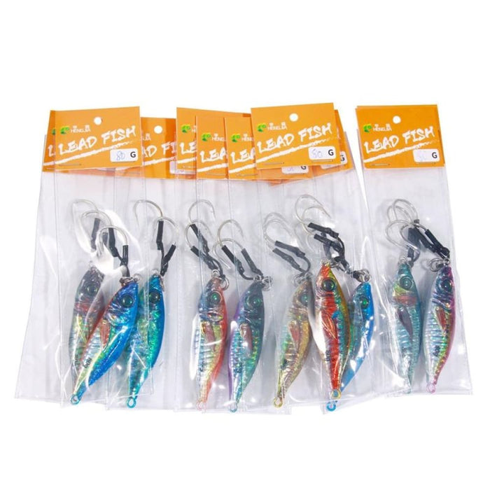 30g 10 Colour Set Of Slow Cranking Sea Fishing Lures