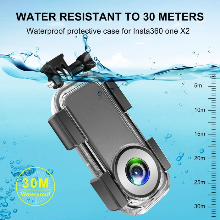 30m Underwater Waterproof Housing Case for Insta360 one X2