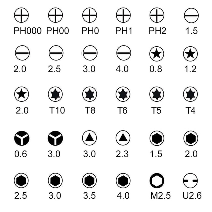 32 In 1 Crv Steel Mobile Phone Disassembly Repair Tool