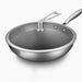 32cm Stainless Steel Tri-ply Frying Cooking Fry Pan Textured
