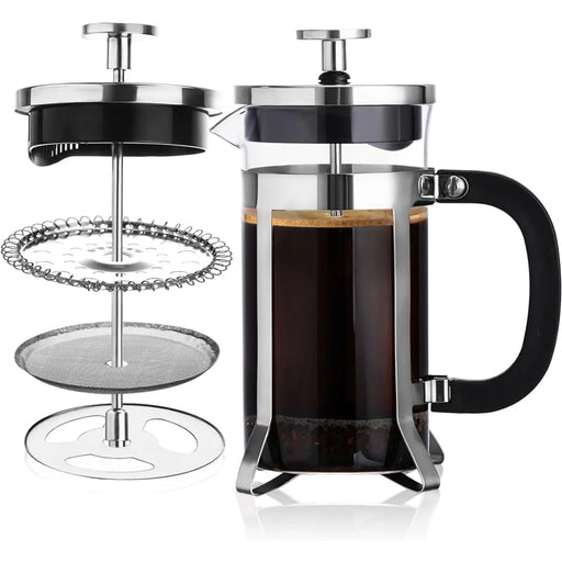 350ml Black Glass French Press Coffee Maker