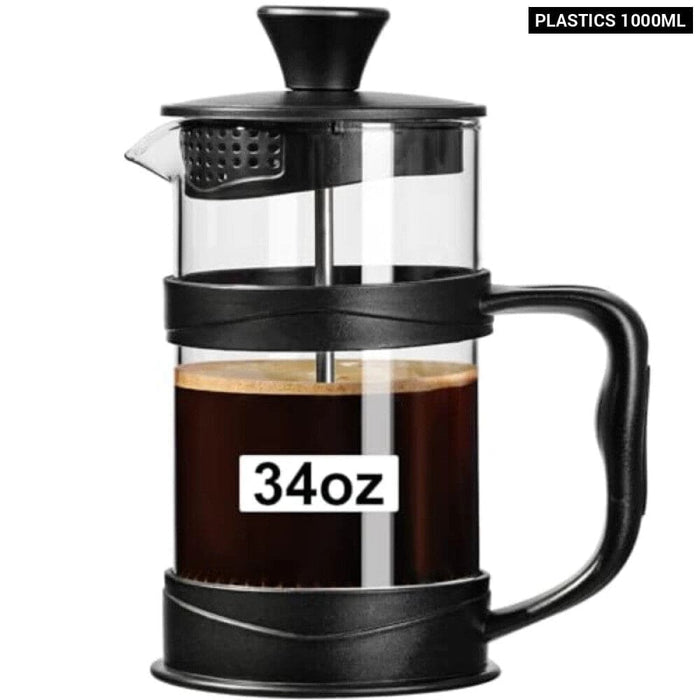 350ml Black Glass French Press Coffee Maker