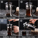 350ml Black Glass French Press Coffee Maker