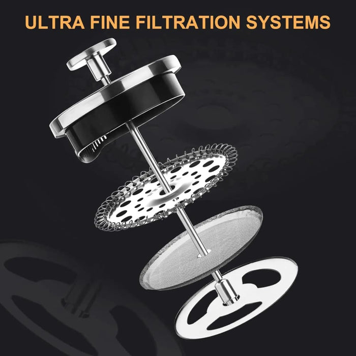 350ml Black Glass French Press Coffee Maker