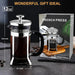 350ml Black Glass French Press Coffee Maker