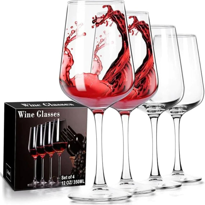 350ml Clear Glass Wine Glasses for Parties and Family