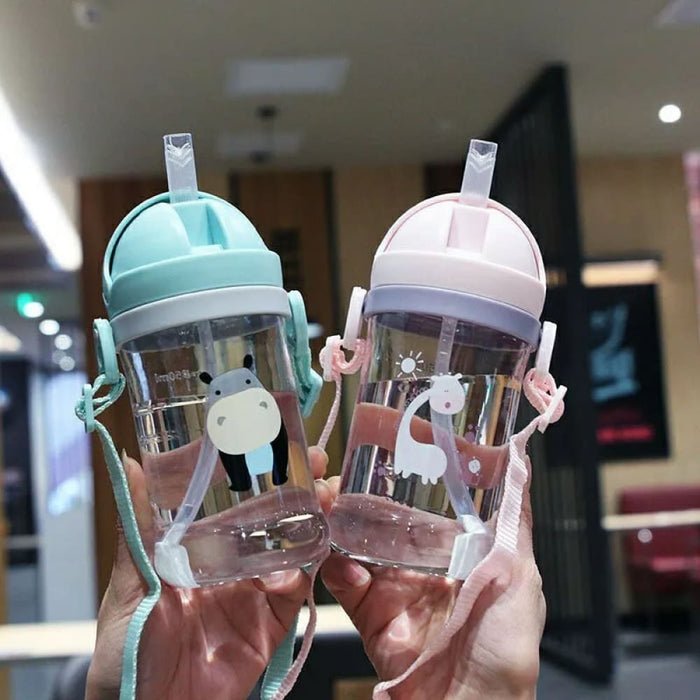 350ml Kids Drinking Cup with Straw and Gravity Ball Wide