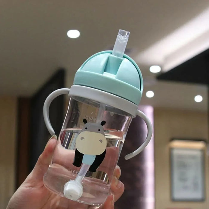 350ml Kids Drinking Cup with Straw and Gravity Ball Wide