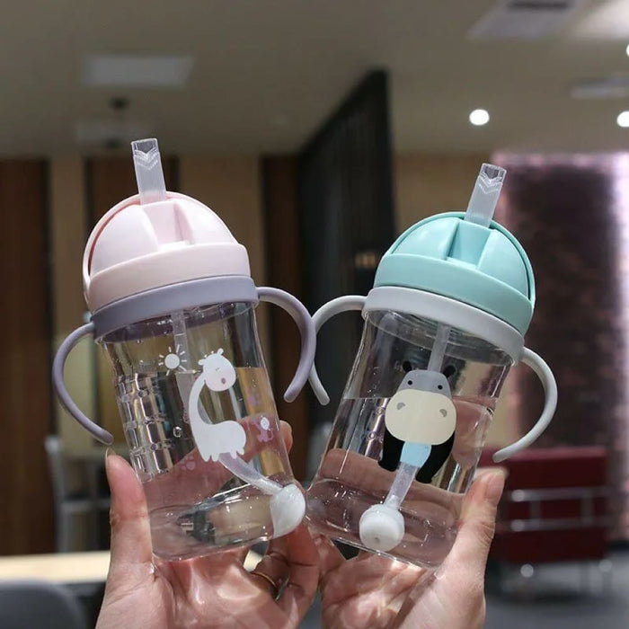 350ml Kids Drinking Cup with Straw and Gravity Ball Wide
