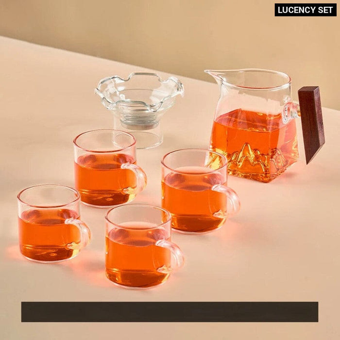 350ml Pyrex Tea Set with Handle and Filter