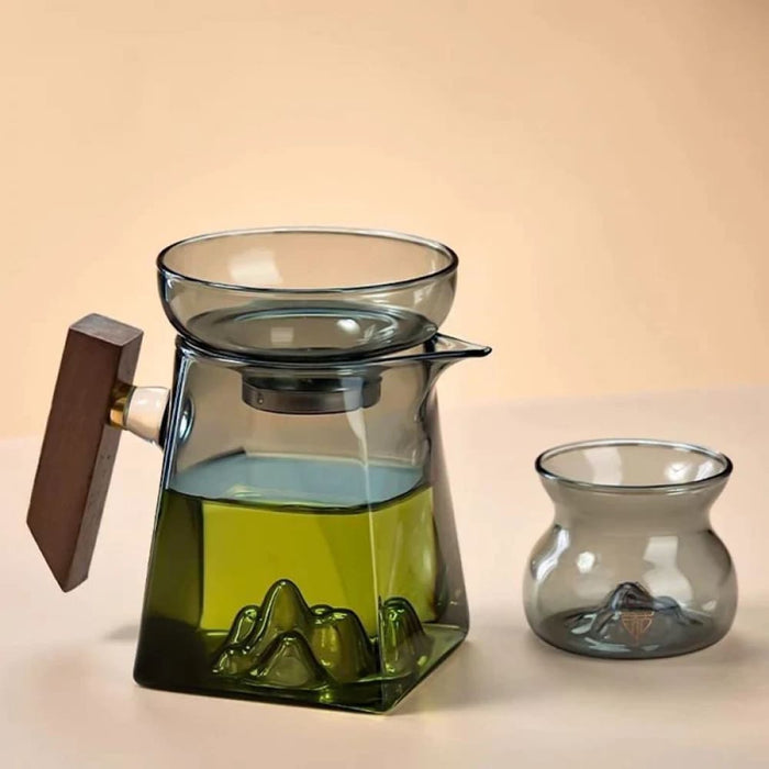 350ml Pyrex Tea Set with Handle and Filter