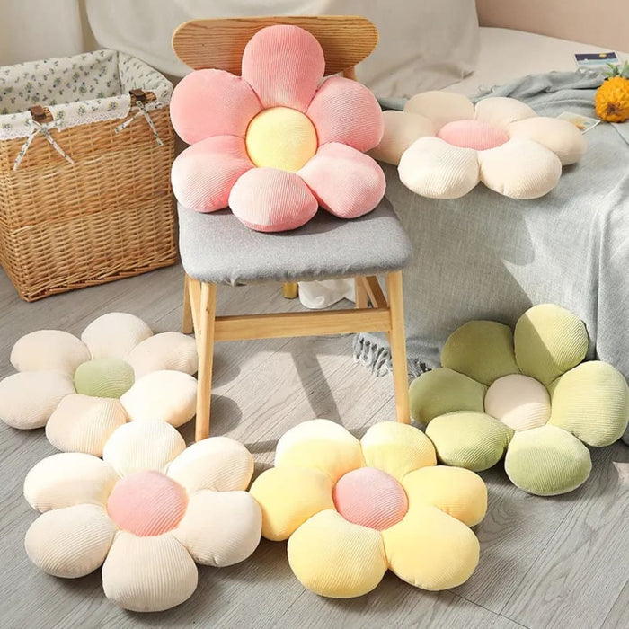 35cm Colourful Flower Plush Pillow For Girls Home Decor