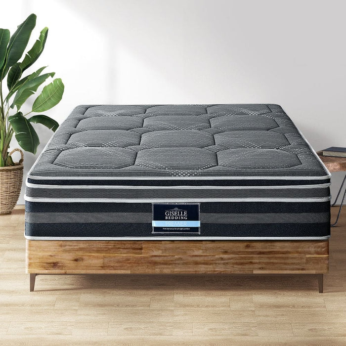35cm King Mattress Bed 7 Zone Dual Euro Top Pocket Spring
