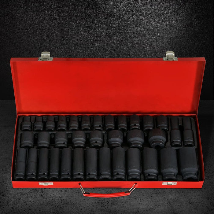 Goslash Picks 35pcs 1/2’ Drive Impact Socket Set Metric