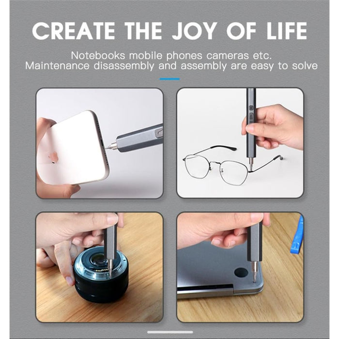 36 In 1 Rechargeable Mini Electric Screwdriver Set With 3