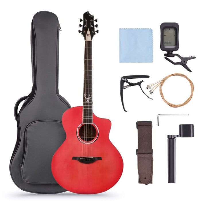 36 38 39 40 41 Inch Folk Guitar Kit Cutaway