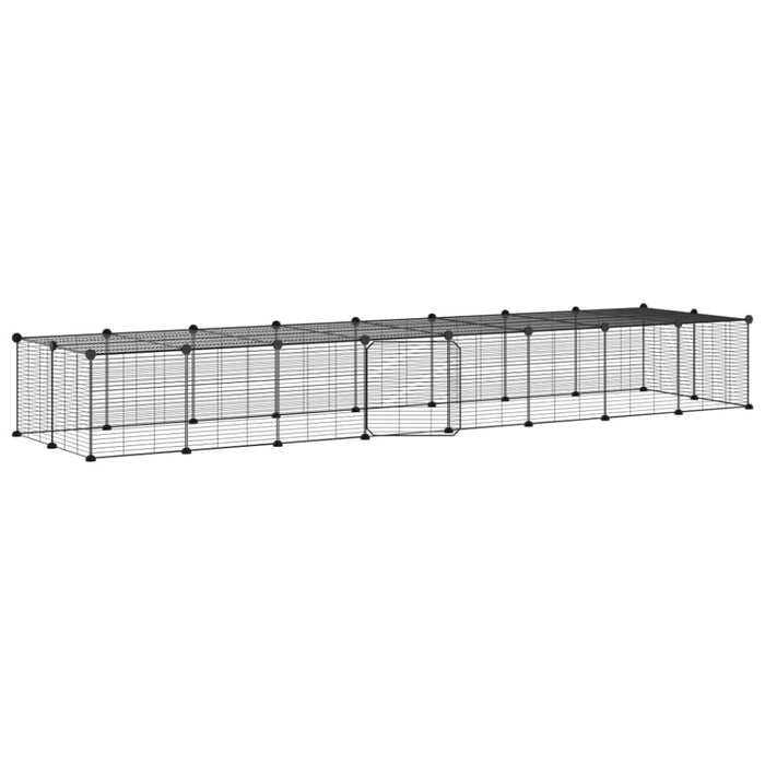 36-panel Pet Cage With Door Black 35x35 Cm Steel Tooablb