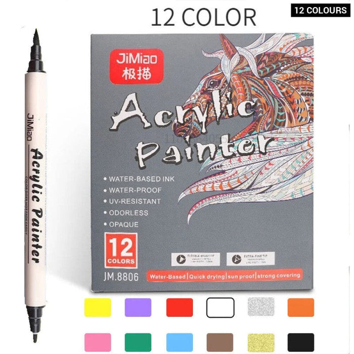 36 Pastel Acrylic Paint Markers for Rock Painting Wood